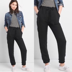 denim utility joggers womens